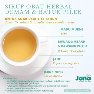 Sirup Obat Herbal Demam dan Batuk Pilek untuk Anak Usia 1-12 Tahun